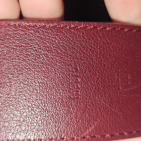 Louis Vuitton Amarante Vernis Leather Belt sz 75.
